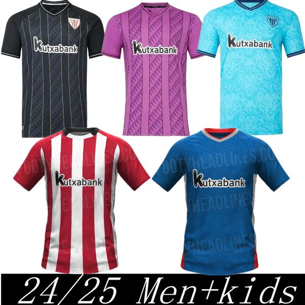 2024 2025 Club Bilbao Maglie da calcio Berenguer 24 25 Muniain Bilbao Athletic Williams Raul Garcia Villalibre J.Guerrero O. Shirt da calcio Sanchet Kit per bambini