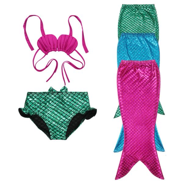 Costumi da bagno 29 anni bambini bambine da bagno costume da bagno 3 pepcs sirena coda bikini set di bambini costume da bagno costume da bagno