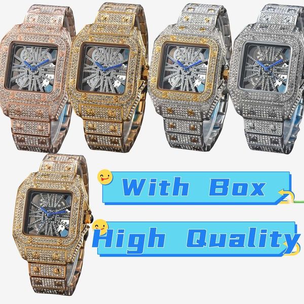 Catier Watch mit Diamond Luxury Womens Watch Tank Watch Moissanite Uhr Automatische Designer -Uhr -Mode -Fashion -Panthere -Uhr -Uhr -Edelstahlkristall 243