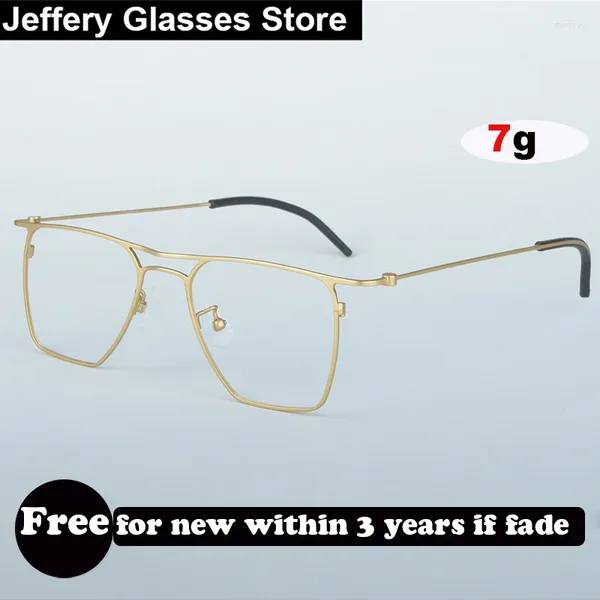 Occhiali da sole cornici di alta qualità Giappone a doppia trave in cornice da uomo donna Ultralight 7g grandi dimensioni 145 mm occhiali ottici prescrizione