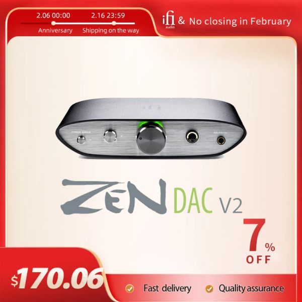 Convertitore IFI Zen DAC V2 Desktop Bilanciato Amplificatore per cuffie USB DECODER USB 3.0 RCA PC HIFI Musica audio professionale All in una macchina