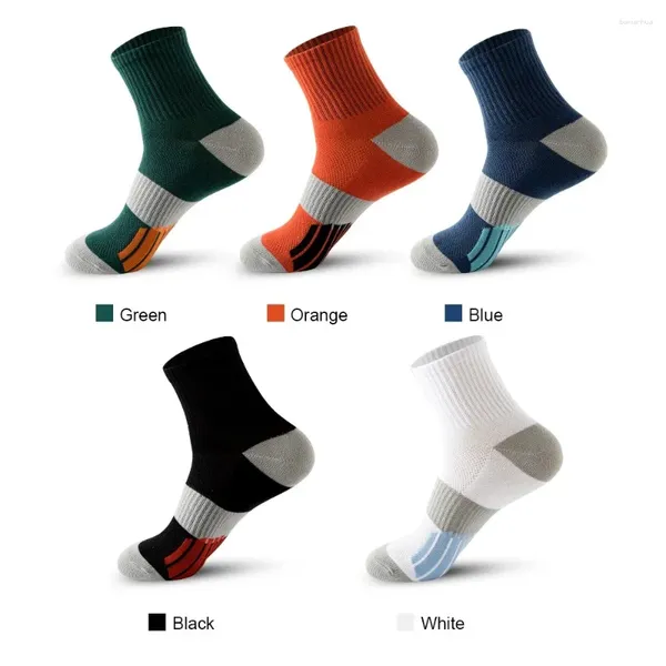 Calzini da uomo da 5 paia apring e autunno uomo estate di cotone assorbente casual comodo corsa traspirante Basketball sports meias eu38-45