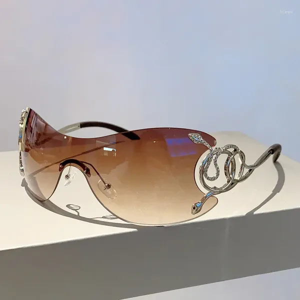 Güneş gözlükleri Kadınlar için Düzensiz Şık Çıkarsız Moda Kadın Güneş Gözlükleri Tasarımcı Glamour Gözlük UV400