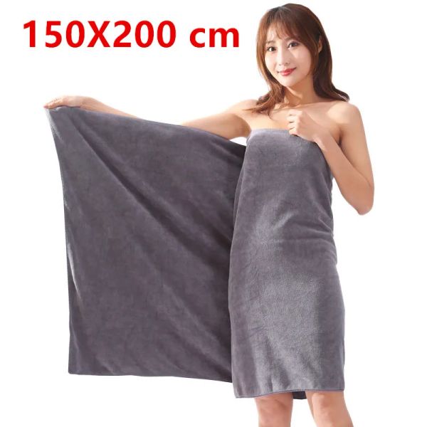 Toalhas 150x200 cm Toalha de banho de microfibra super macia toalha de banho grande, absorção de água forte, adequada para piscinas, casas, academias, spas