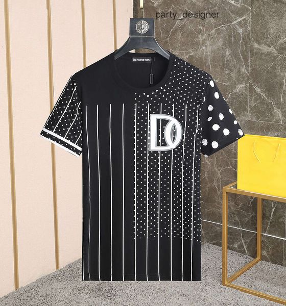 dg dolce gabbana Вы und s Herren Designer T -Shirt Italienisch Milan Fashion Polka Dot mit gestreiftem Druck T -Shirt Schwarz weiß Hip Hop Streetwear 100 Baumwolle QYO7 1D7M