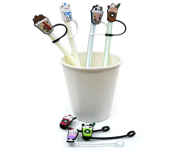 Botthe de cerveja Pearl Milk Tea Leve Rubber Strail Topper Acessórios Tampa Charms reutilizáveis Produções de respingos Driving Plug Decorative C1148764