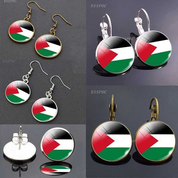 Brincho de bandeira palestina na moda Brincos de gancho de bandeira palestina Acessórios femininos Palestina Brincos de joalheria de jóias H240504