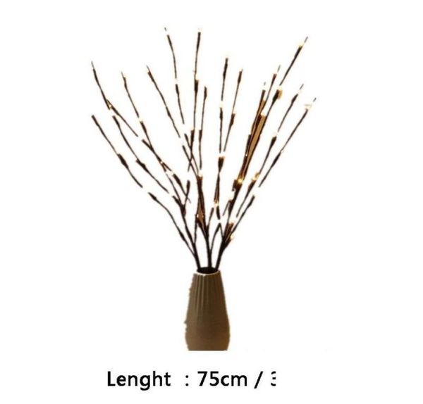 Weihnachtsbaumdekoration Weidenzweig 20 Lampen blinkende LED LED LIGE Sael Tall Vase Willow Zweig Lampe Home Ga Bbypkn Packing20103681576