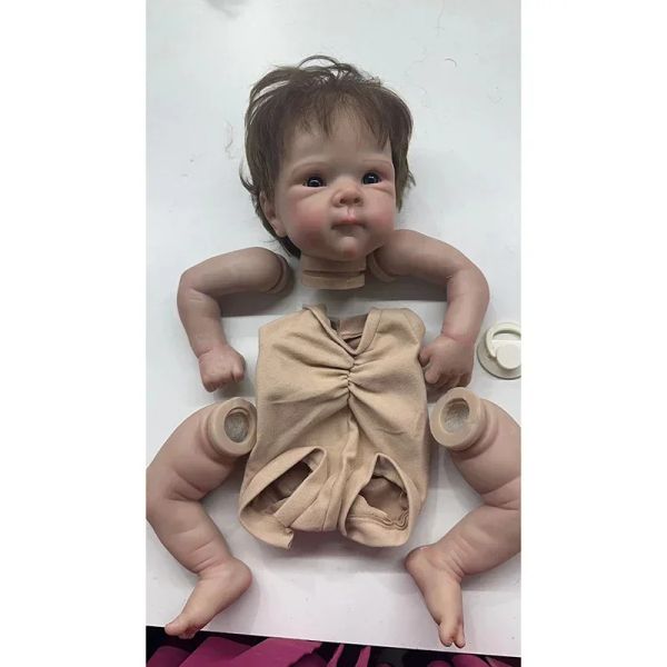 Bonecas 18 polegadas Bebe Reborn Kit Bettie com cabelos enraizados sem montagem Diy Reborn Doll Kit 3d Painted Skin Visible Veias Kit Bebe Reborn