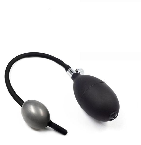 Neues männliches Silikon Großer schwarzer Pumpen aufblasbare Schüttgut -Dildo Penis Urethral Dilator Katheter Sexspielzeug für Männer Schwule T15487409