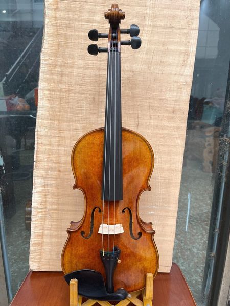 Violo a mano professionale 4/4 violino invecchiato in legno buon suono bel grano fiammato