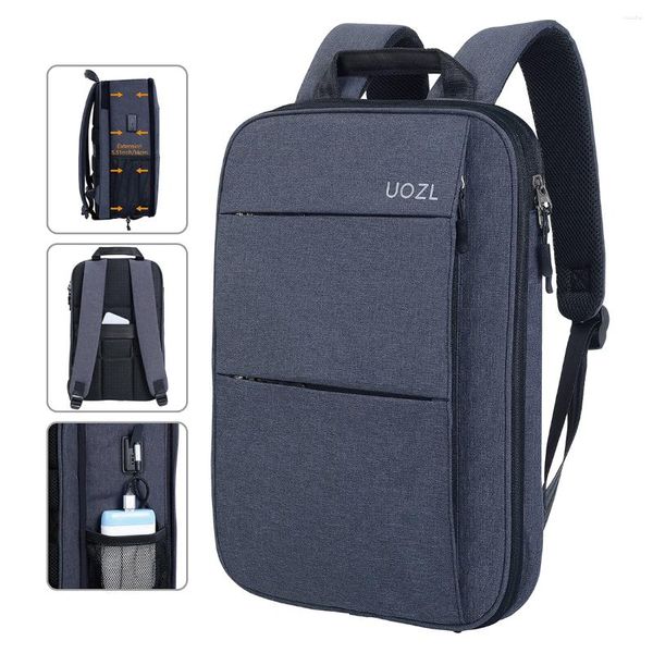 Backpack Laptop da 14 pollici slim espandibile espandibile compartment indipendente Compartment antisplash-Anti-scratch