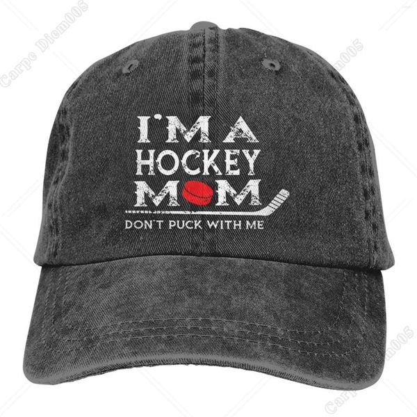 Ballkappen Hockey Mom Hüte für Frauen Denim Cap erwachsene einstellbare Cowgirl Alle Jahreszeiten One Size Lightweight Outdoor Sports Travel