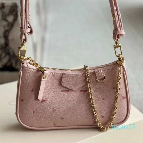 Designer -Taschen Frauen Crossbody -Umhängetaschen Ketten Brieftasche Spiegel Qualität Lady Easy Beutel auf Riemen Geldbörsen Buchstaben Blütenstreifen Marke Handtaschen Geldbörse Geldbeutel