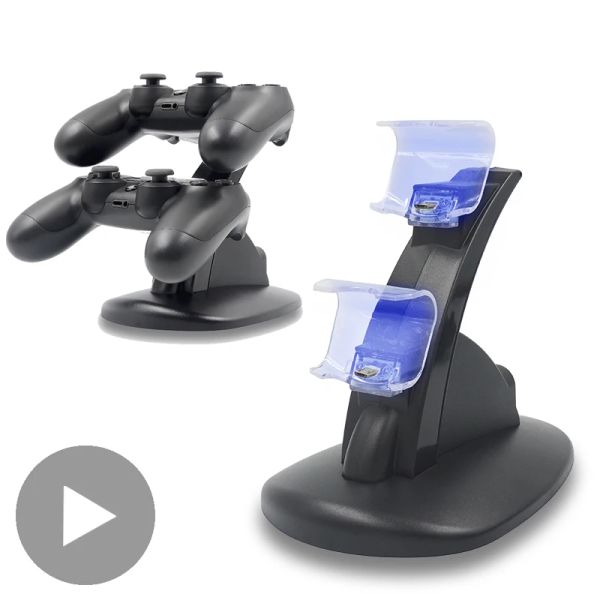 Joysticks Support für Sony PlayStation PS4 Controller Play Station PS 4 Pro Slim DualShock 4 Ladekontrolle Ladedock Stand Gamepad