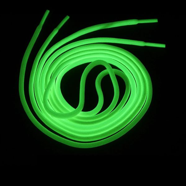 Luminöse Schnürsenkel runden Glühen in der dunklen Nacht Farbe Fluoreszenzes Schnürsenkel Sport Canvas Erwachsene Kinder Schuhschnürsenkel 240419