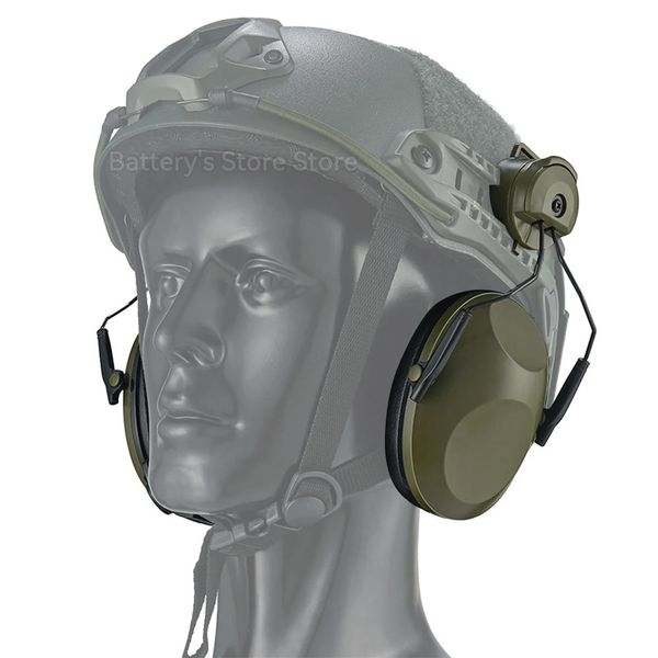 Plugues de orelha de antinise Defensores de caça tática Defensores de capacete de capacete MUFF MUFF MUFF Proteção auditiva à prova de som para fotografar 240428