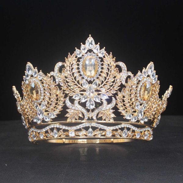 Bandas da cabeça Tiaras e coroas de cristal ajustáveis adequadas para mulheres beleza diadema decoração de cabelo de decoração de casamentos para cabelos acessórios de jóias q240506