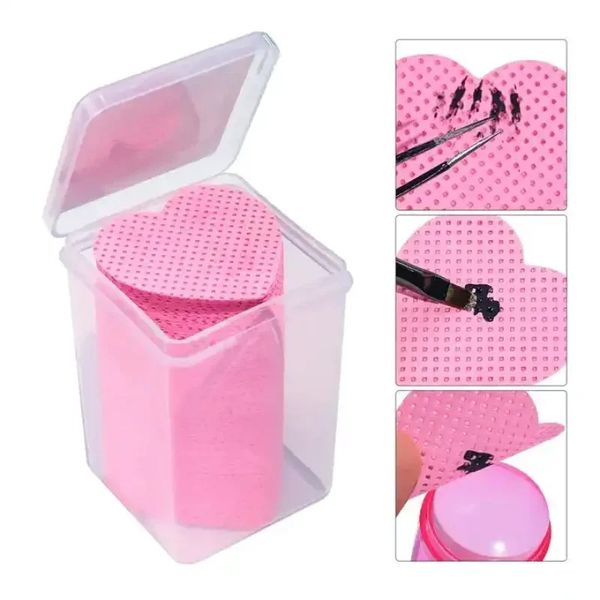 200pcs Lint-freie Nagellackentferner aus Baumwolltücher herzgeformte UV-Gel-Tipps Remover Reinigungspapier Nägel Politische Kunstreinigungswerkzeuge