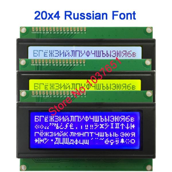 Aksesuarlar 2004 20x4 Rus Kirayaklı Yazı Tipi LCD Ekran I2C DIY Kit 5V