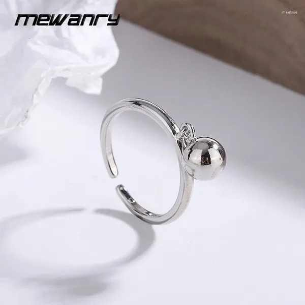 Clusterringe Mewanry Silber Color Ball Anhänger für Frauen Paare minimalistische kreative elegante trendige Glücksspiel Geburtstag Schmuck Geschenke