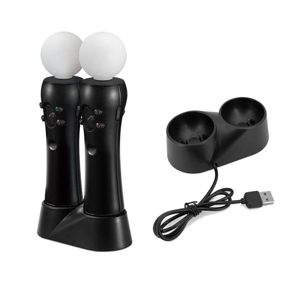 Caricatore di controllo del gioco Joysticks per Sony PS4 VR Move Motion Controller PlayStation Play Station PS 4 Affermazione del dock di ricarica Supporto