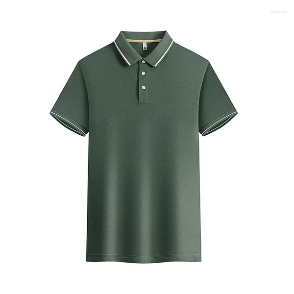 Polos maschile giovanile allentate 2024 Summer Stand Up Collar Essiccazione rapida Affidabile informale a metà Slead Polo