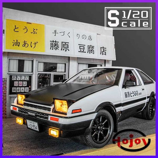 Diecast Model Cars Skala 1/20 initial D ae86 Metal Die Casting Alloy Toy Car Model Truck geeignet für Jungen Kinder Pullback Toy Cars Hobby Seriesl2405