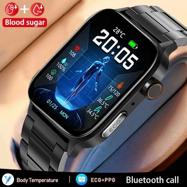 Смотрите 2023 Gejian GT22 New Men Smart Watch PPG+ECG 1.85INCH Full Touch HD Экран IP67.