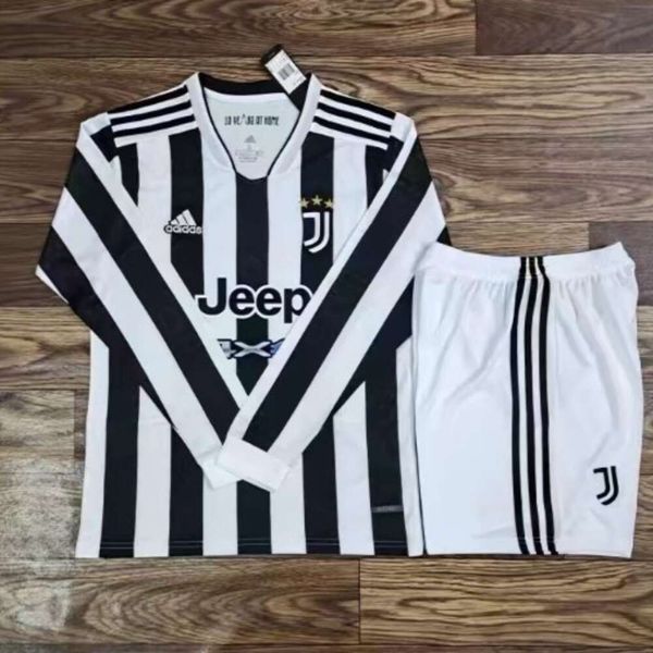Soccer Trikots Home Special 21-22 Juventus Jersey Thai Version Long Sleeve Set Custom Nr. 7 Ronaldo 10 Dibala Foot
