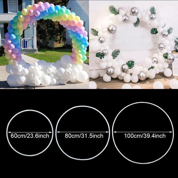 Decorazione per feste 60/80/100 cm Anello a cerchio di ghirlanda in plastica per arco palloncino fai -da -te per arredamento per il compleanno del matrimonio per bambini ghirlanda