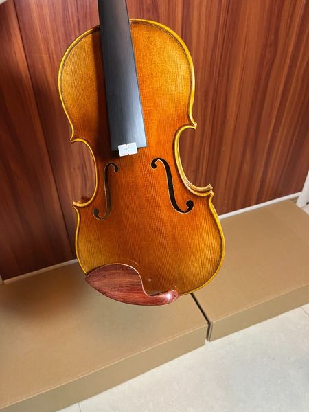 4/4 handgefertigte Geige Meisterwerk natürliche Farbe Rich Ton Strad Model Violon