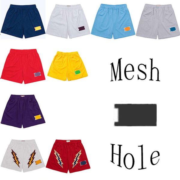 2024 Mesh Hole Sport Shorts Homens homens Emanul Basquete respirável Eric Ee Shorts Praia Praia Casual Casual Casual Diário Diário Varejo por atacado