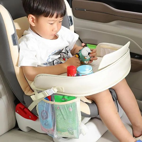 Blöcke Autositz Travel Tablett Sicherheitssitz Playtisch Organizer Aufbewahrung Snacks Spielzeugbecher Wasserdicht für Kinder Kinder Kinderwagen Kinderwagen