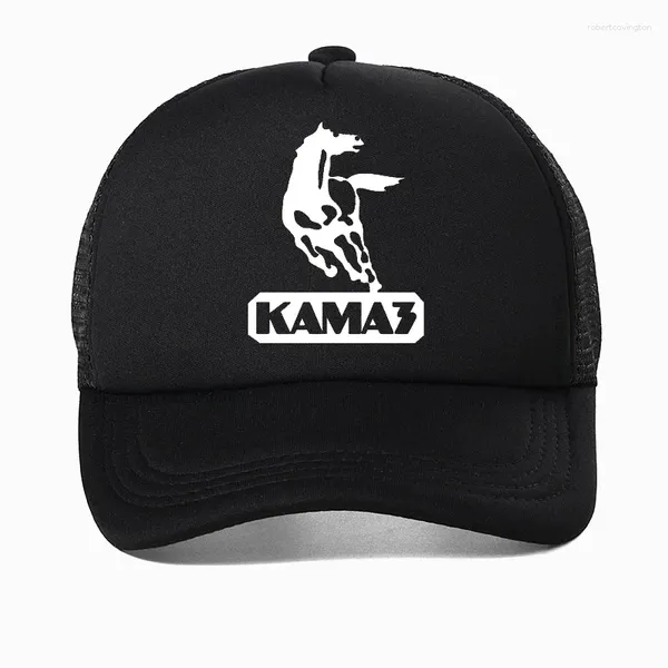 Caps de bola Russia Car Kamaz Print Baseball Cap de alta qualidade Snapback Hat Men Mulheres Malha de Chapéus de Crucker Breathable Casquette