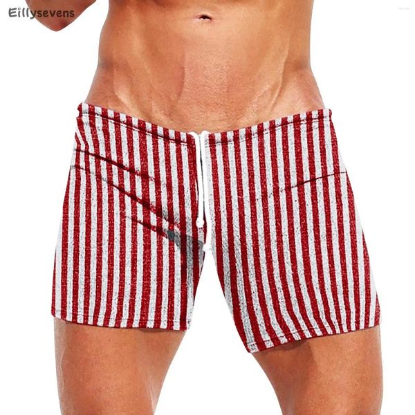 Pantaloncini da uomo Stripe rosa sexy estate coulistica per facilitare e togliere i pantaloni corti sport palestra ropa de hombre