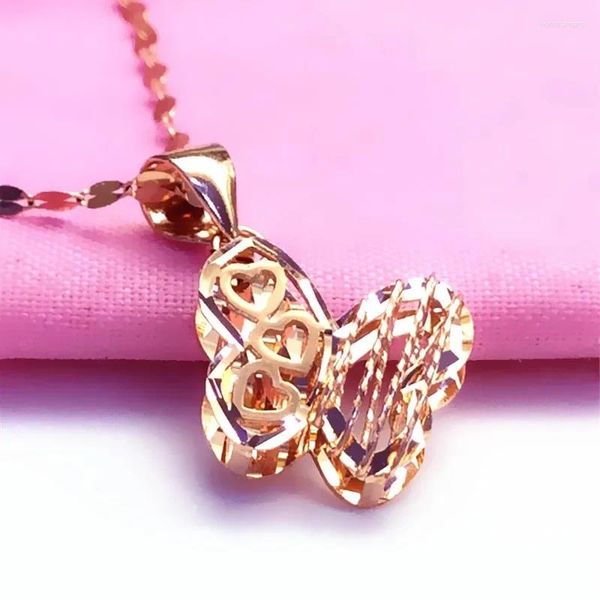 Correntes banhadas 14k Gold Rose Love