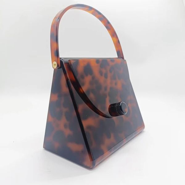 Marke Acryl -Abendtaschen Schwarz Amber