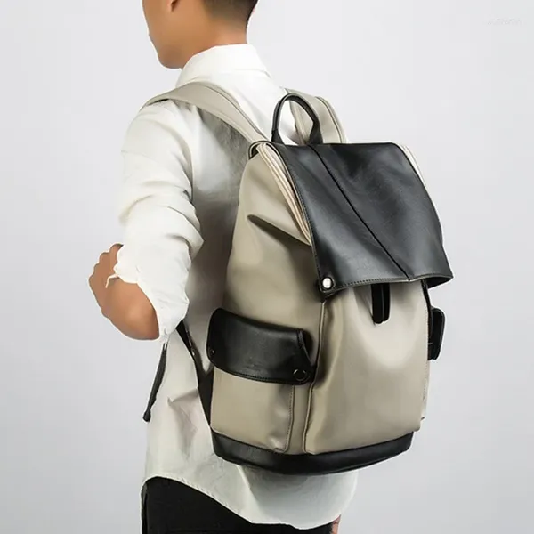 Borse di moda zaino da uomo in pelle Travel plecak college adolescente mochila escolar cool maschio puma di spalla da uomo