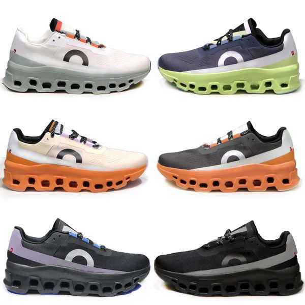 Cloud CloudMonster QC Monster Running Men e Women's Sports Shoes Treando conforto casual todos os tênis de corrida em preto e branco