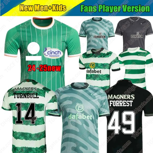 24/25 Maglie di calcio Celts KyoGo Shirt calcistica Edouard Origins 24-25 Joseph Celtic Daizen Reo Jota Griffiths Turnbull 120 anni Hoops Fourst Irish Origins Special