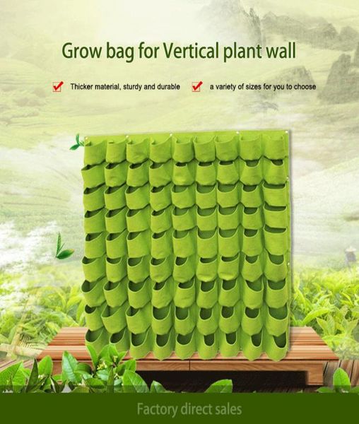 Recycelte Wand hängende Pflanzer Wolle Filz gepflanztes Behälter vertikaler Stoff Gartenpflanze Wachsen Bags2138465