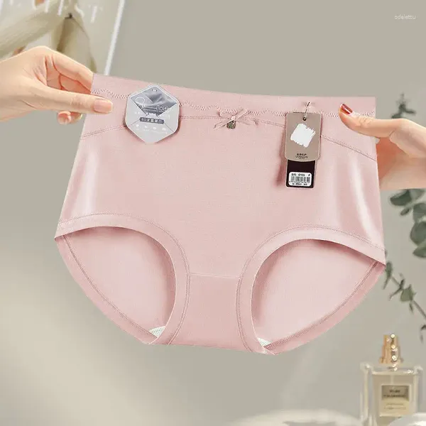 Calcinha feminina calcinha íntima feminina modal cuecas intermediárias 50 algodão de algodão calça de tamanho amigável para menina confortável de menina respirável shorts