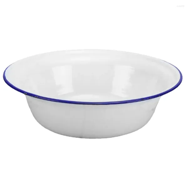 Schalen Retro Email Bowl Basin Classic Mixing Multifunktionssuppe serviert Emailware Salat Kichen Tabelle Geschirr