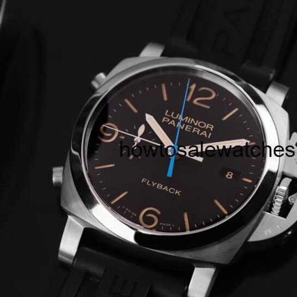 Pulseiro de negócios Panerai PAM00524 Máquinas automáticas com um diâmetro de medidor de 44 mm e AISI 316L Lista de materiais de aço de precisão de precisão fosca