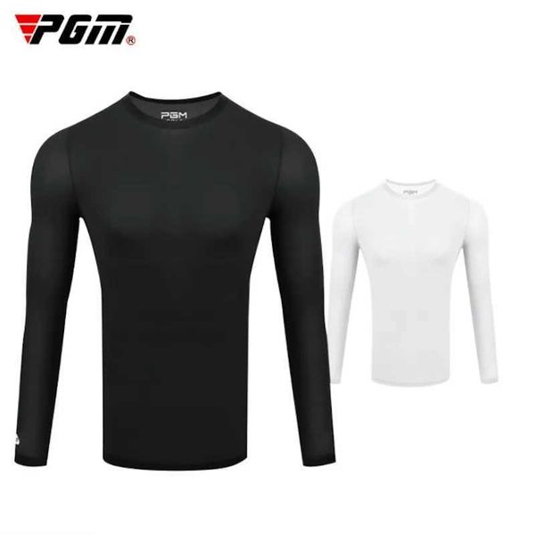 Herren Polos PGM Männer Eis Seidenboden Hemd Sommer Sonnensonnen Long Slve T-Shirt Kühle Baumwollkleidung atmungsaktiv yf307 Großhandel Y240506