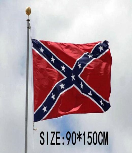 100 PCs Dixie Battle Bandas Civil Guerra Civil Flags nacionais 15090cm Dois lados Impresso Polyester Flags2584282