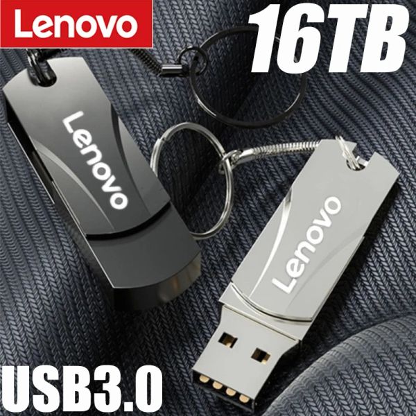 Адаптер Lenovo 16TB USB -флэш -накопители U Диск 16 ТБ USB 3.0 Высокоскоростная металлическая металлу