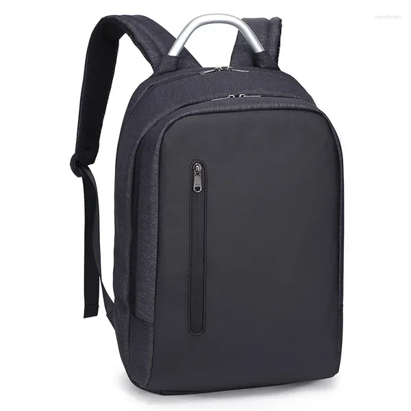 Backpack Men's Casual Student Computer Bag de grande capacidade Laptop de viagens Oxford Ploth