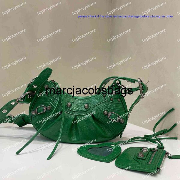 BalenCig Bags Balencias Le Cagole Motociclo de alta qualidade Mulheres Lady Cool Girl Lecagole Bag Designers Luxo Couro Crossbody Cross Body Pochette Wfmj Rainbow